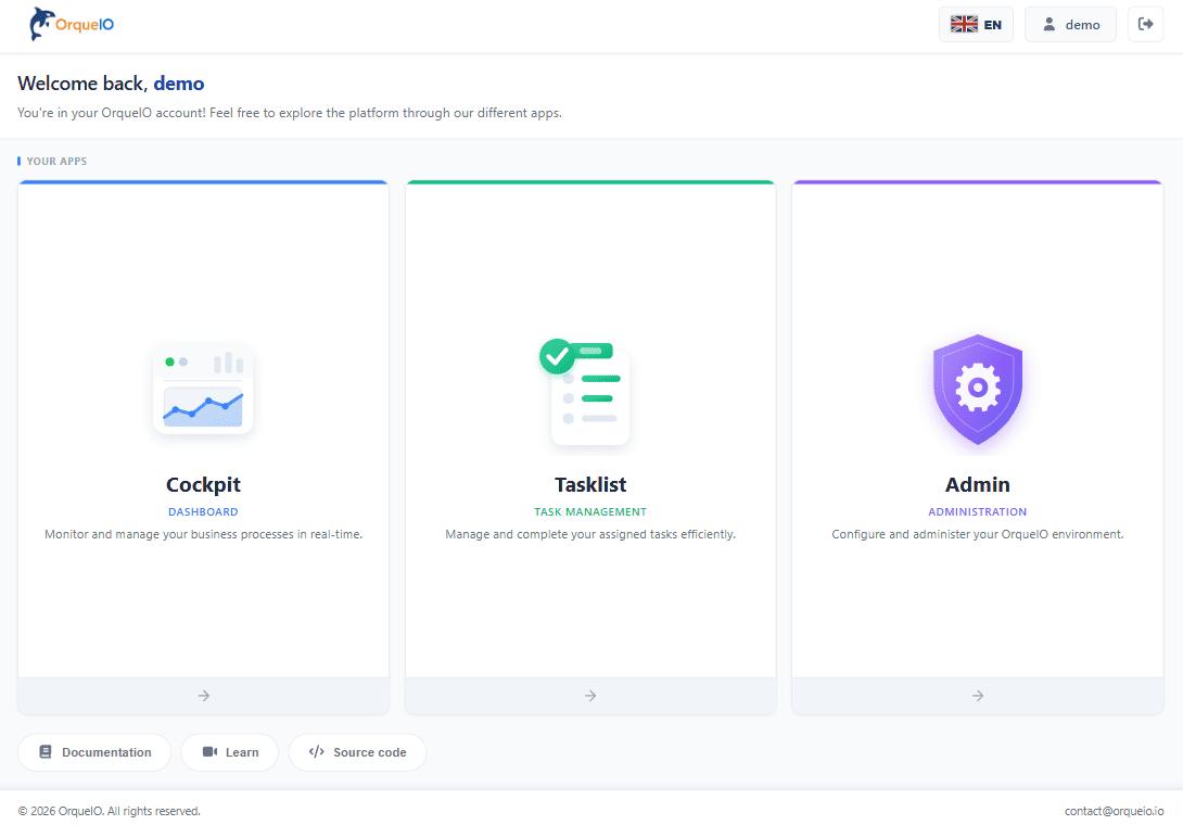 Modernized Welcome Interface